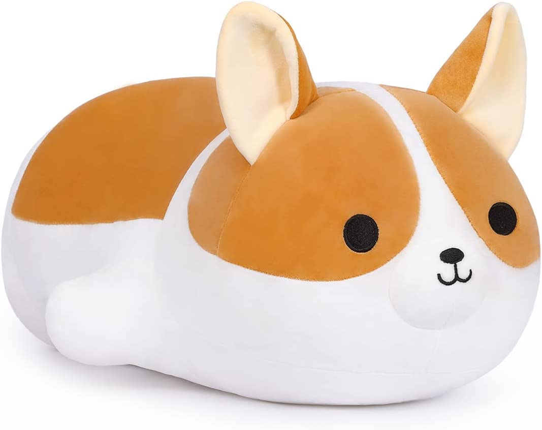 Yeqivo Corgi Stuffed Animal Soft Corgi Dog Plush Toys, Cute Shiba Inu Akita Plush Pillow Gifts For Kids And Girls(15.7Inch/40Cm)